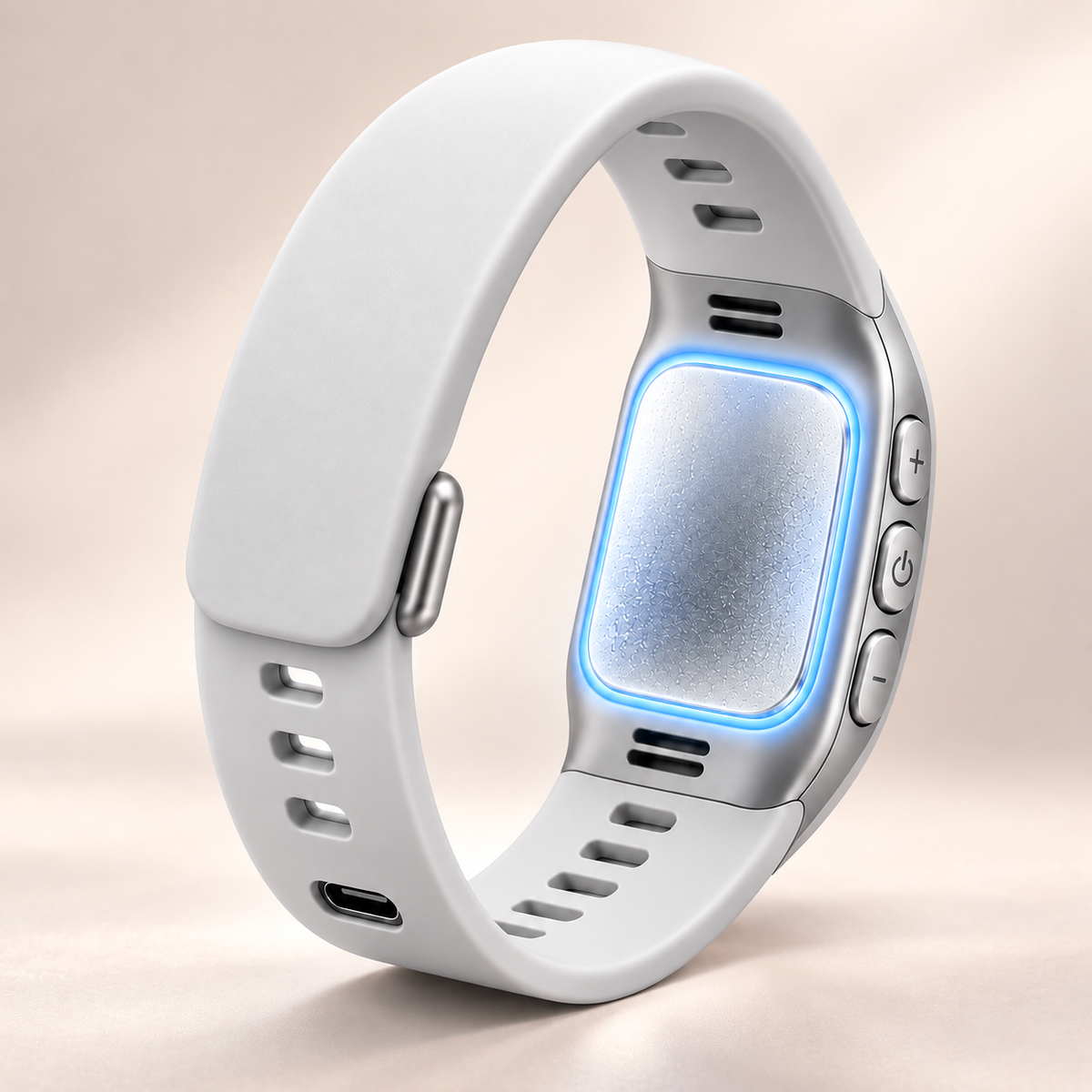 Hot Flash Relief Wristband product hero, front three-quarter view